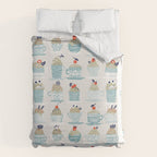 Sweet monster cupcake mint Duvet Cover Gallery Image 6