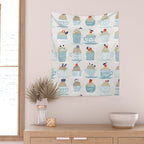Sweet monster cupcake mint Wall Tapestry Gallery Image 2