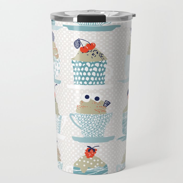 Sweet monster cupcake mint Travel Mug Gallery Image 1