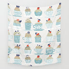 Sweet monster cupcake mint Wall Tapestry Gallery Image 4