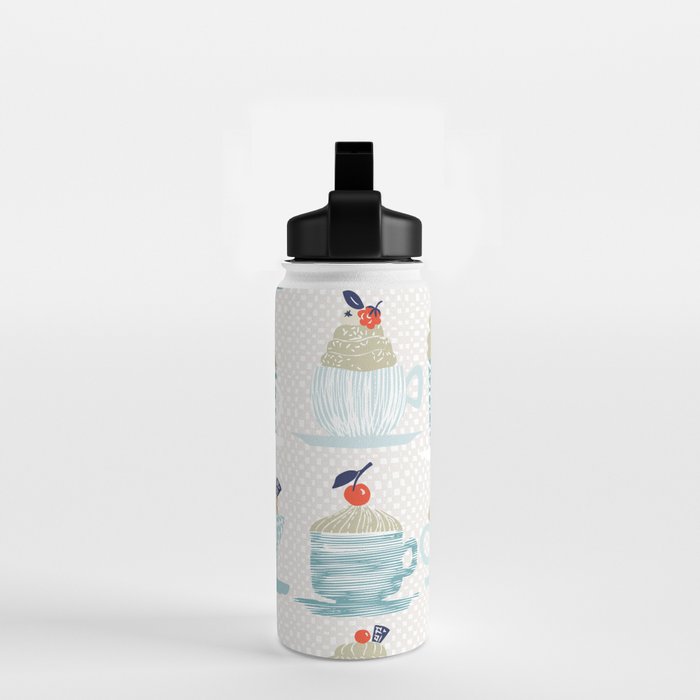Sweet monster cupcake mint Water Bottle Gallery Image 2