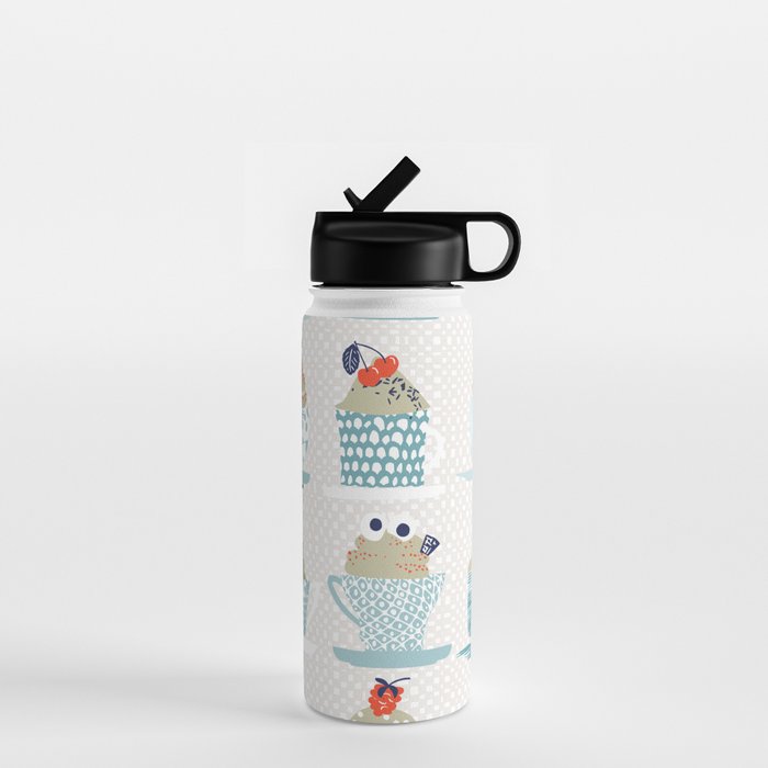 Sweet monster cupcake mint Water Bottle Gallery Image 1