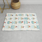 Sweet monster cupcake mint Rug Gallery Image 1