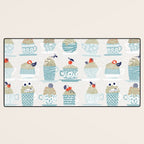 Sweet monster cupcake mint Desk Mat Gallery Image 3