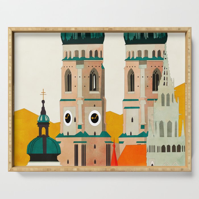 travel europe germany munich Serving Tray Gallery Image 1