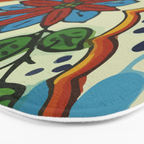 Cross art nouveau mexican talavera tile azulejo interior design Bath Mat Gallery Image 3
