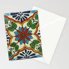 Cross art nouveau mexican talavera tile azulejo interior design Stationery Card Gallery Image 2