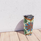 Cross art nouveau mexican talavera tile azulejo interior design Travel Mug Gallery Image 4