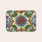 Cross art nouveau mexican talavera tile azulejo interior design Bath Mat Gallery Image 1