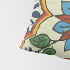 Cross art nouveau mexican talavera tile azulejo interior design Pillow Sham Gallery Image 4