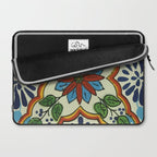 Cross art nouveau mexican talavera tile azulejo interior design Laptop Sleeve Gallery Image 2