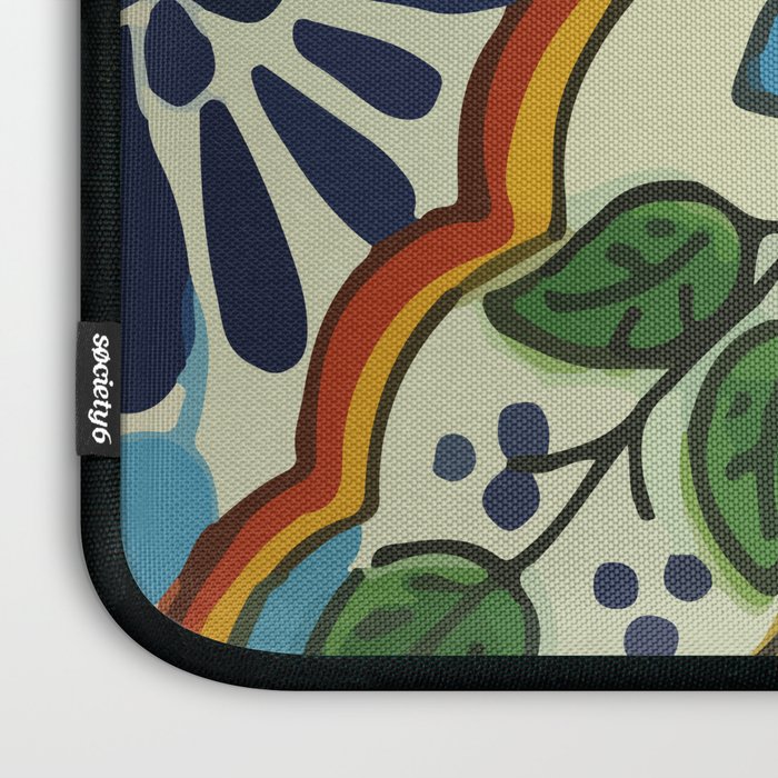 Cross art nouveau mexican talavera tile azulejo interior design Laptop Sleeve Gallery Image 3