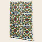 Cross art nouveau mexican talavera tile azulejo interior design Wallpaper Gallery Image 2