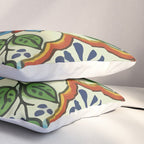 Cross art nouveau mexican talavera tile azulejo interior design Pillow Sham Gallery Image 3