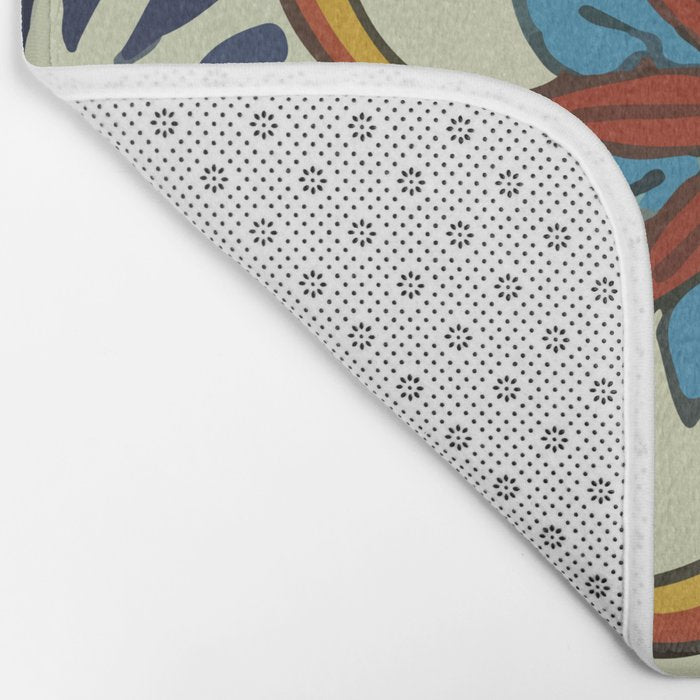 Cross art nouveau mexican talavera tile azulejo interior design Bath Mat Gallery Image 2