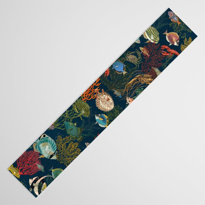 coral reef deep silence Table Runner Gallery Image 3