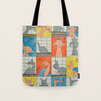 Eight Shadow Figures Utagawa Hiroshige Japanese Woodblock Print  Tote Bag Gallery Image 1