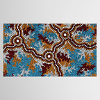 Authentic Aboriginal Art - Wetland Dreaming Tablecloth Gallery Image 2