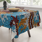 Authentic Aboriginal Art - Wetland Dreaming Tablecloth Gallery Image 3