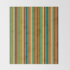 Joseph Stripes Vertical - Mid Century Mod Stripe Pattern in Teal, Olive, Maroon, Navy, Orange, and Mustard Throw Blanket Gallery Image 2