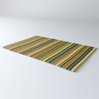 Joseph Stripes Vertical - Mid Century Mod Stripe Pattern in Teal, Olive, Maroon, Navy, Orange, and Mustard Rug Gallery Image 3