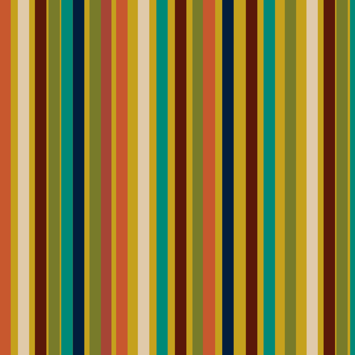 Joseph Stripes Vertical - Mid Century Mod Stripe Pattern in Teal, Olive, Maroon, Navy, Orange, and Mustard Coffee Mug Gallery Image 2