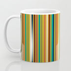 Joseph Stripes Vertical - Mid Century Mod Stripe Pattern in Teal, Olive, Maroon, Navy, Orange, and Mustard Coffee Mug Gallery Image 3