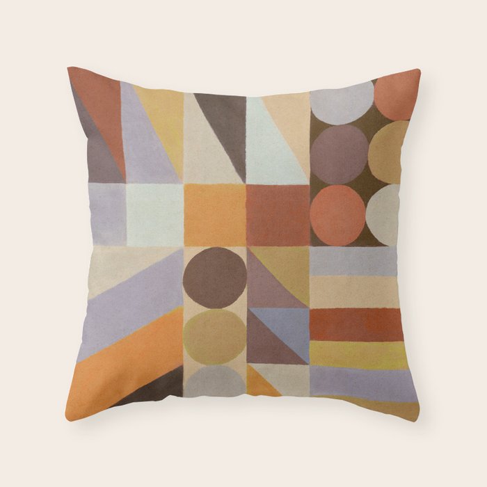 Geometric Shapes & Colors #1 Throw Pillow Gallery Image 1