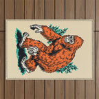 Bigfoot Forest Walker Cryptic Outdoor Rug Gallery Image 1