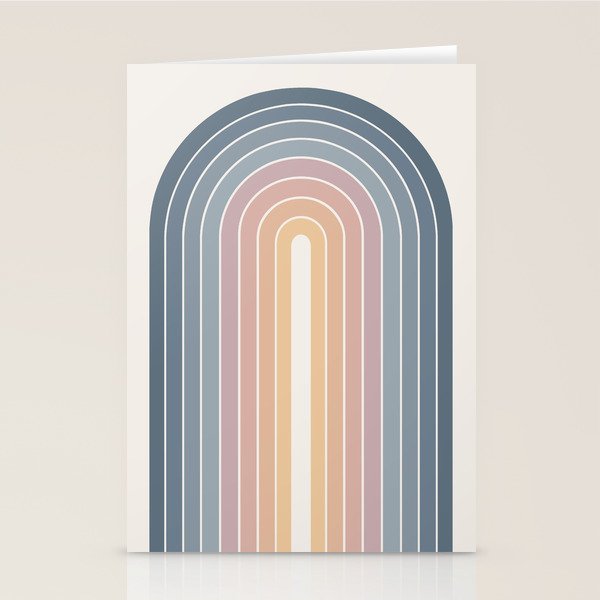 Gradient Arch XXII Sunrise Mid Century Modern Rainbow Stationery Card Gallery Image 2