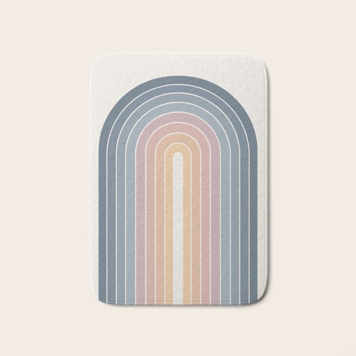Gradient Arch XXII Sunrise Mid Century Modern Rainbow Bath Mat Gallery Image 1