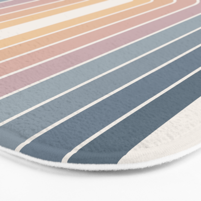 Gradient Arch XXII Sunrise Mid Century Modern Rainbow Bath Mat Gallery Image 3