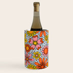 Groovy Flowers in Blue Wine Chiller Gallery Image 3