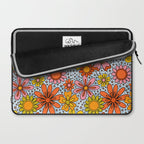 Groovy Flowers in Blue Laptop Sleeve Gallery Image 2