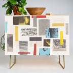 Abstract Geometric Paper Collage Credenza Gallery Image 1