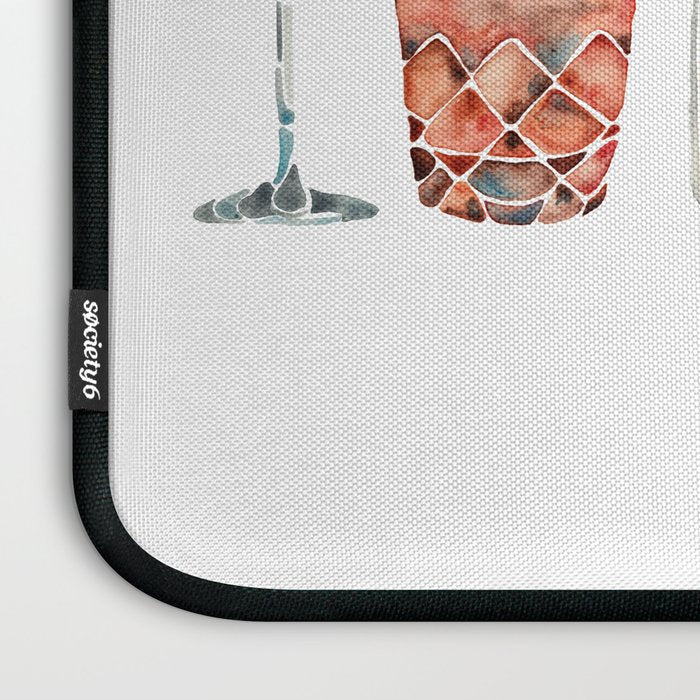 Classic Cocktails  - 1960s Watercolor Lineup Laptop Sleeve Gallery Image 3
