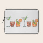 Classic Cocktails  - 1960s Watercolor Lineup Laptop Sleeve Gallery Image 1