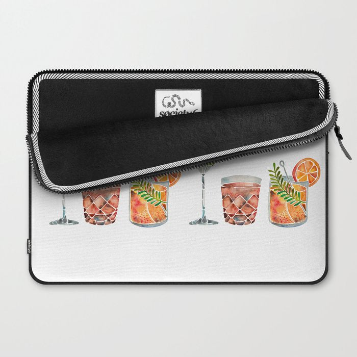 Classic Cocktails  - 1960s Watercolor Lineup Laptop Sleeve Gallery Image 2