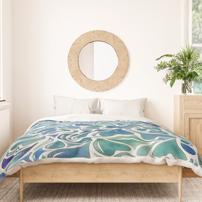 Watercolor Splashes Duvet Cover Gallery Image 3