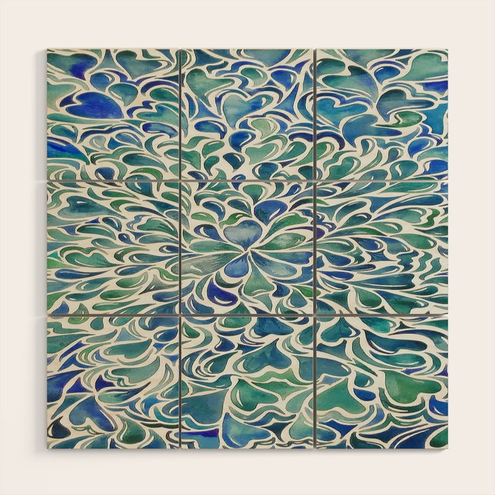 Watercolor Splashes Wood Wall Art Gallery Image 1