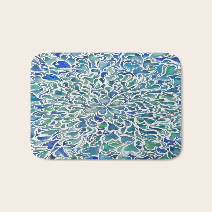 Watercolor Splashes Bath Mat Gallery Image 1