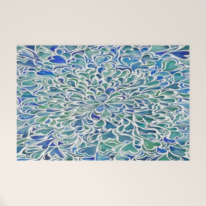 Watercolor Splashes Welcome Mat Gallery Image 1
