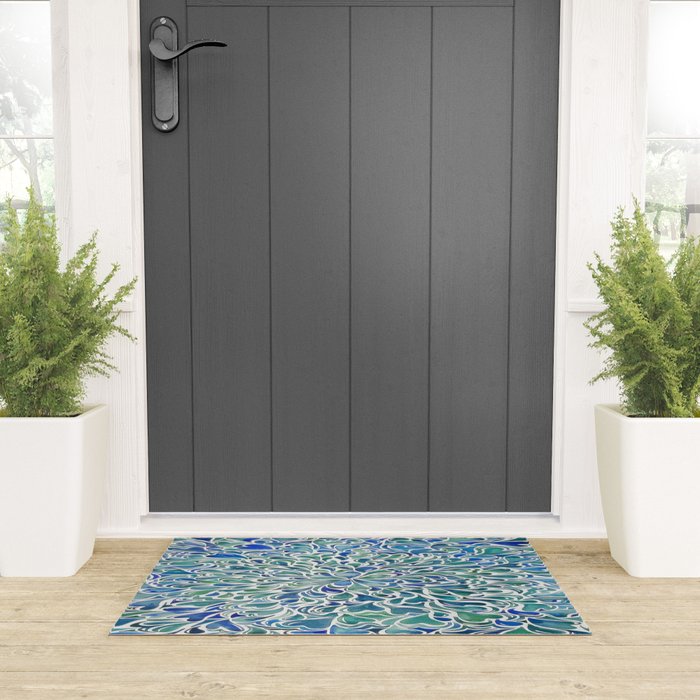 Watercolor Splashes Welcome Mat Gallery Image 3