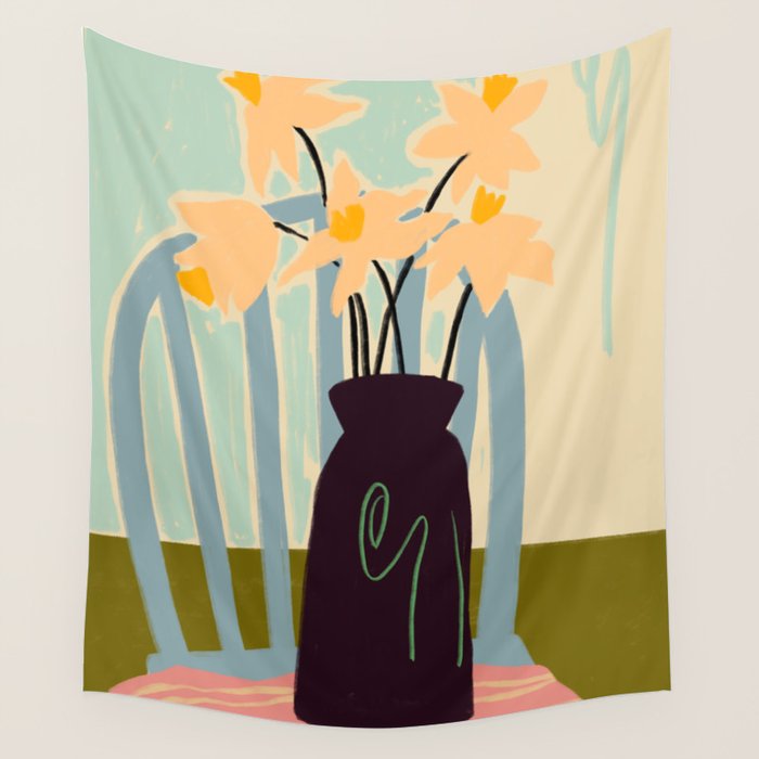DAFFODILS Wall Tapestry Gallery Image 4