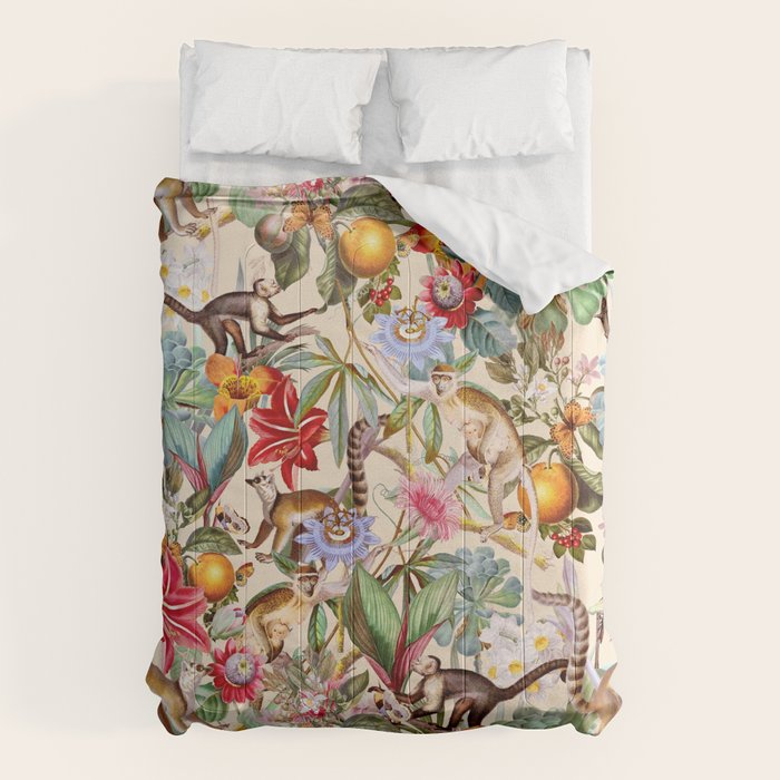 Animal and Floral Pattern Comforter Gallery Image 1