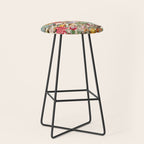 Animal and Floral Pattern Stool Gallery Image 1