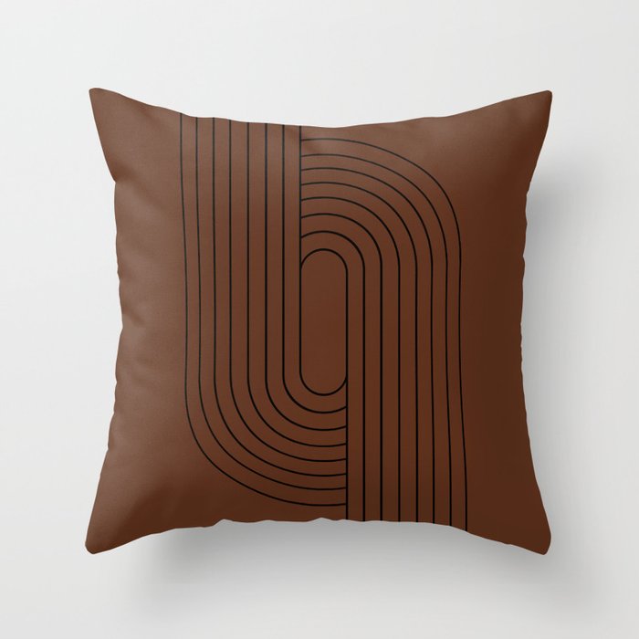 Oval Lines Abstract XXVI Throw Pillow Gallery Image 1