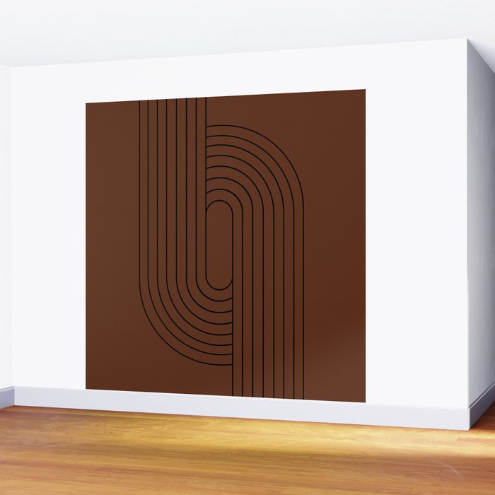 Oval Lines Abstract XXVI Wall Mural Gallery Image 2