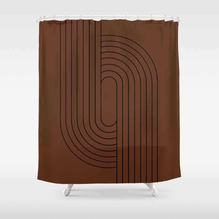 Oval Lines Abstract XXVI Shower Curtain Gallery Image 1