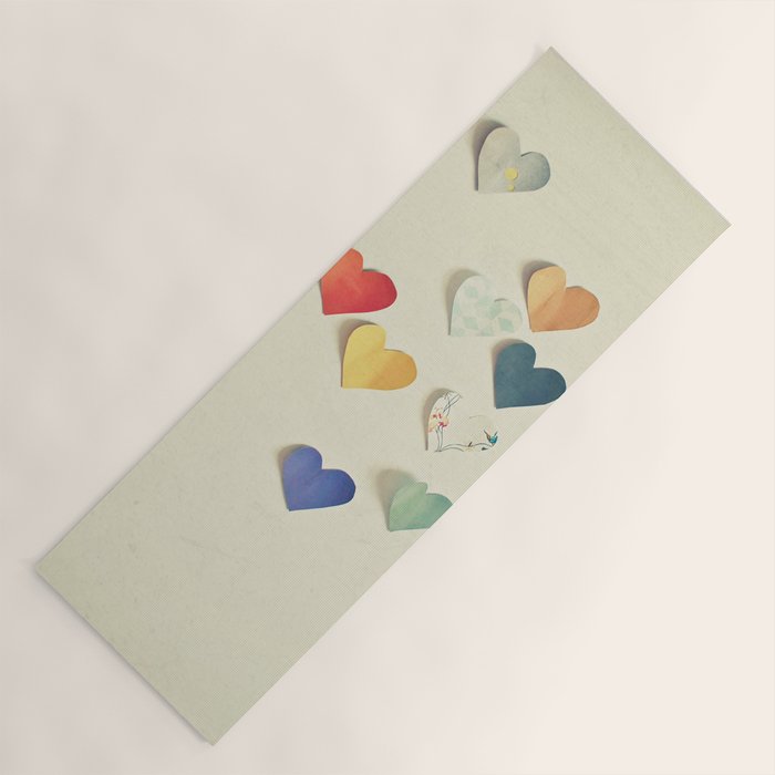 Paper Hearts Yoga Mat Gallery Image 1